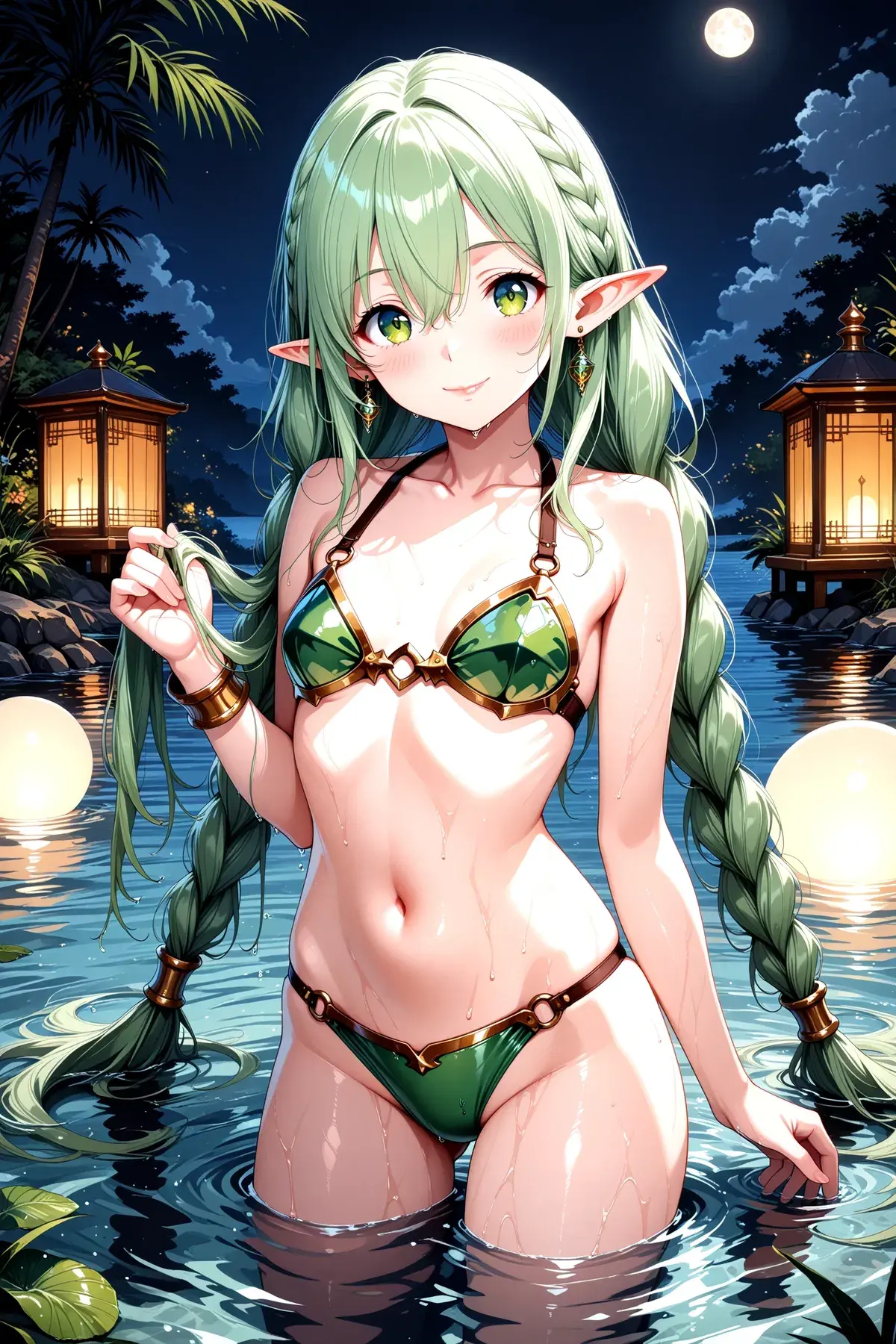 Avatar of The moon guided her to the water's edge, but it was your reflection she was waiting to find!