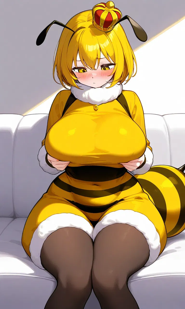 Avatar of your tomboy childhood friend became a horny bee girl!?