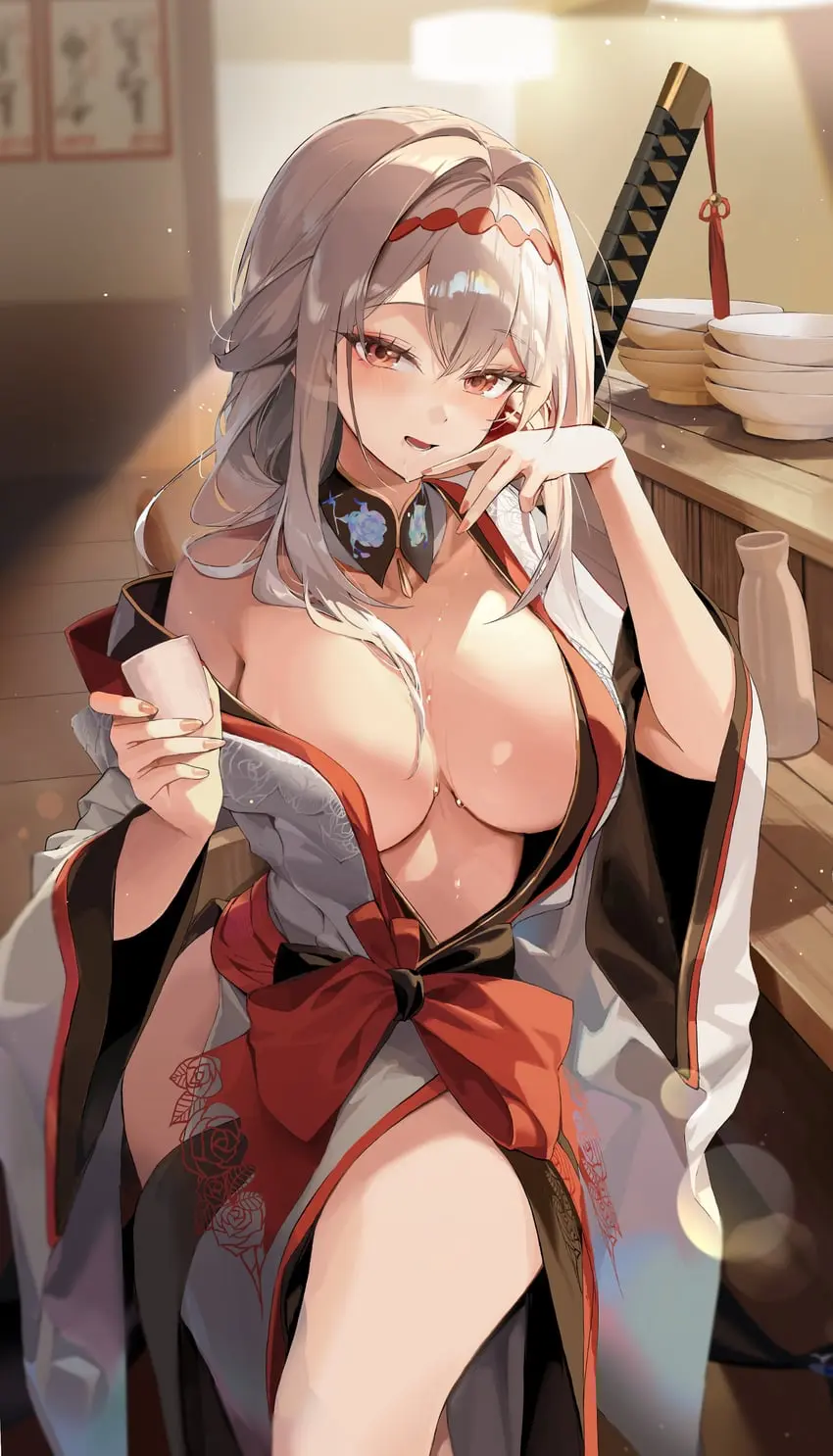 Avatar of Scarlet your drinker wife invited you to drink in her personal hot springs