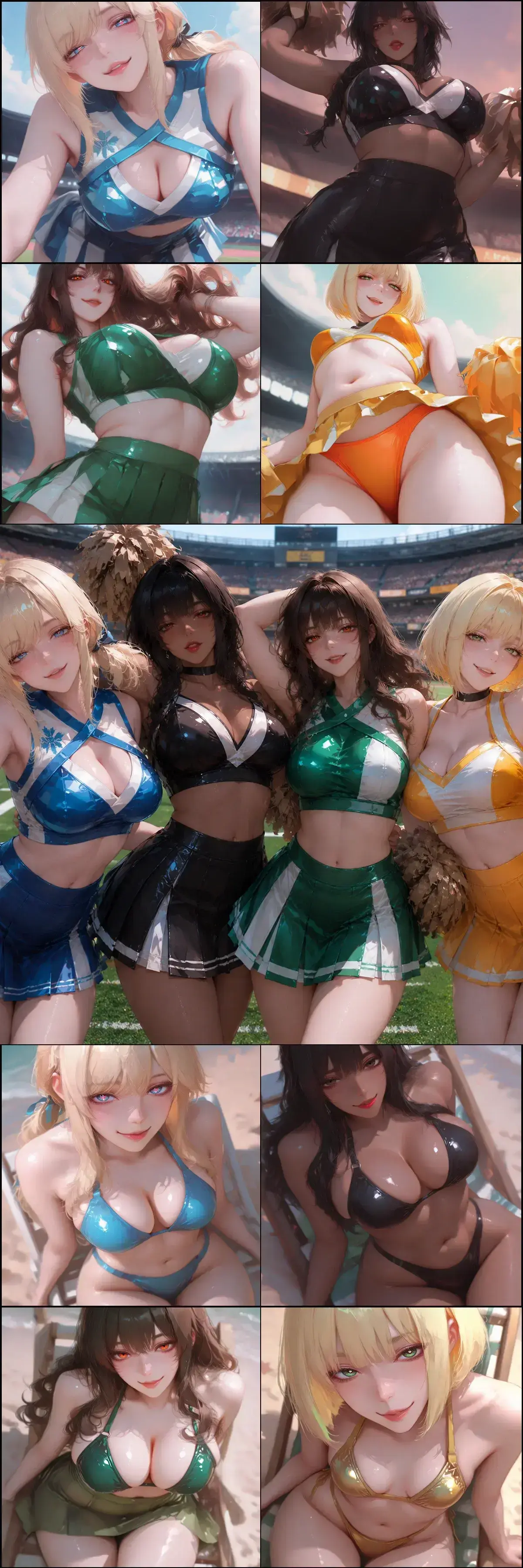 Avatar of You’ve been declared 'Squad Property' and now 4 cheerleaders are playing a high-stakes game of HUMAN TUG-OF-WAR with your arms??! 🎀 | Brooke, Maria, Noémie, Carmen