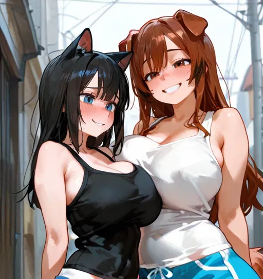 Avatar of Kathleen the catgirl and Dolores the doggirl