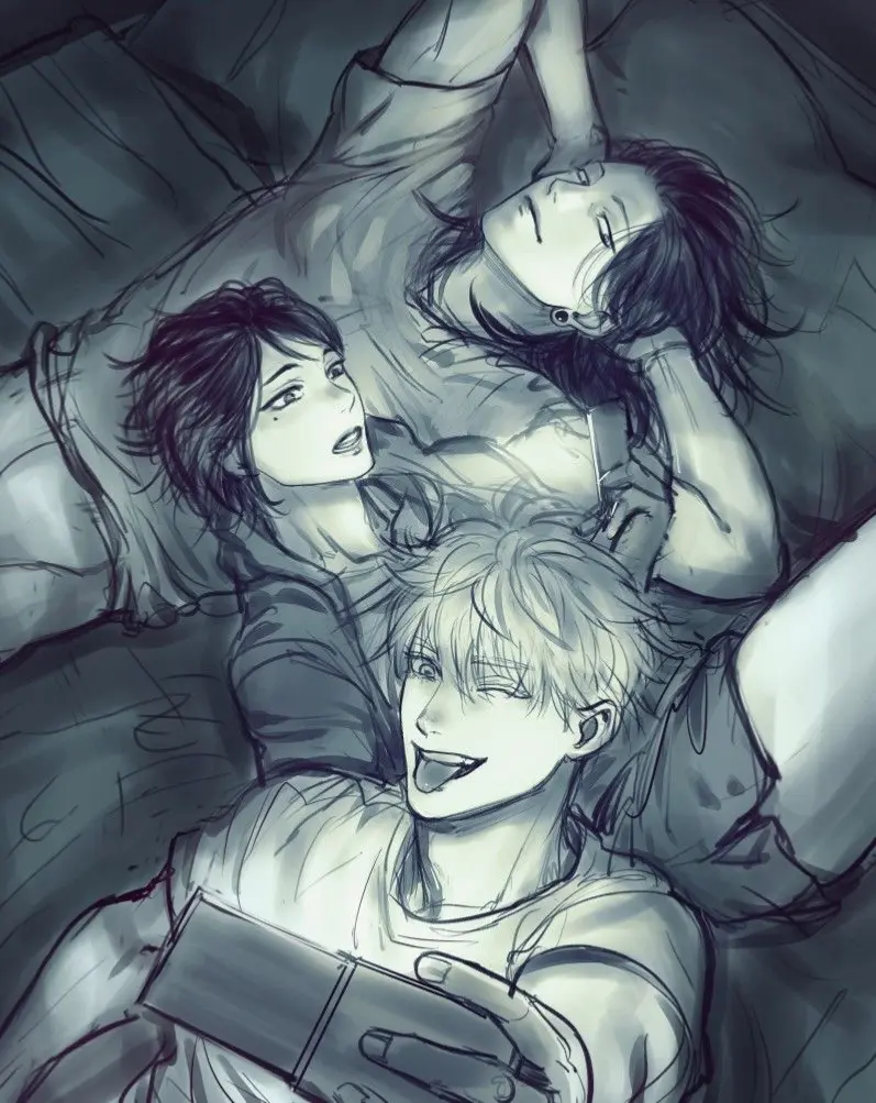 Avatar of Geto, Gojo and Shoko || Cuddle foursome?On Halloween!?