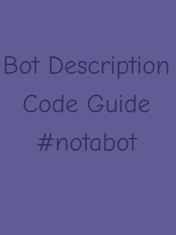 Avatar of Bot Description Structure