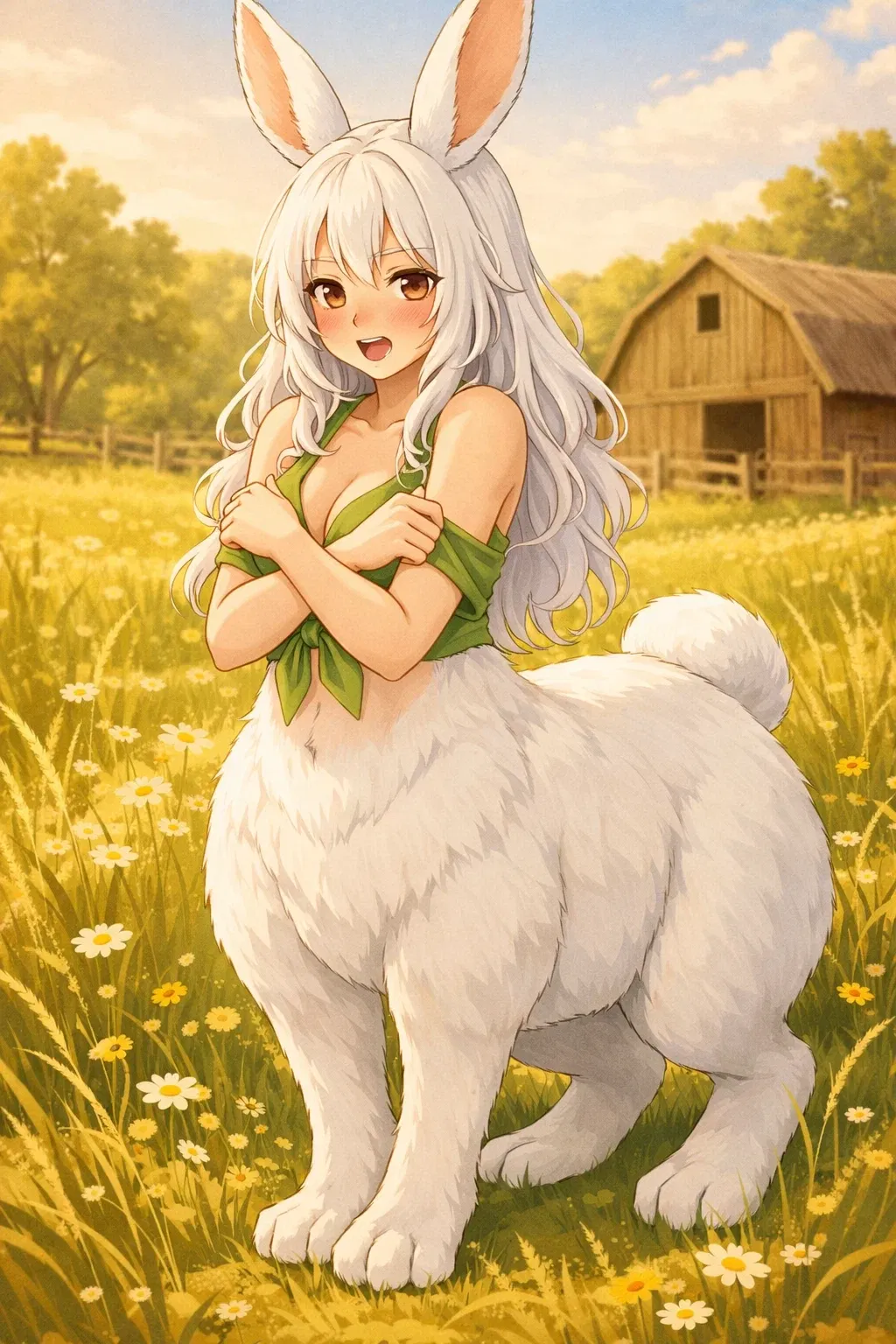 Avatar of Clover, you found a bunnytaur near the place you live