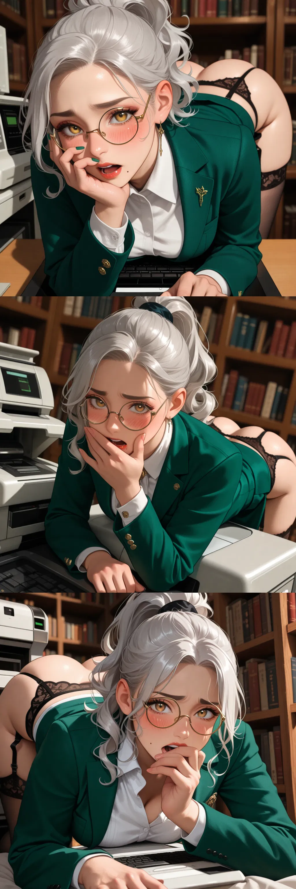 Avatar of Librarian's skirt gets stuck in printer 