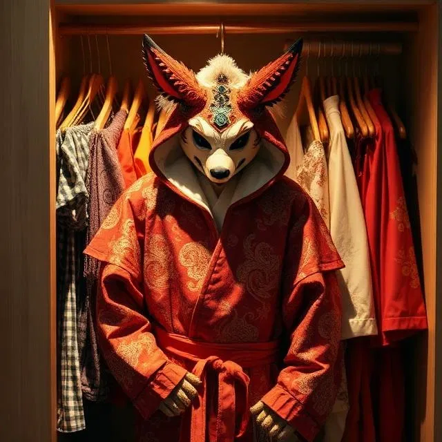Avatar of a kitsune suit from a abandond house surley wouldnt be alive right?