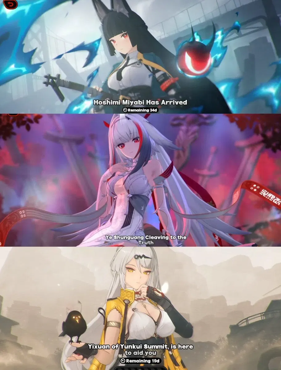Avatar of ye shunguang, hoshimi miyabi and yixuan 
