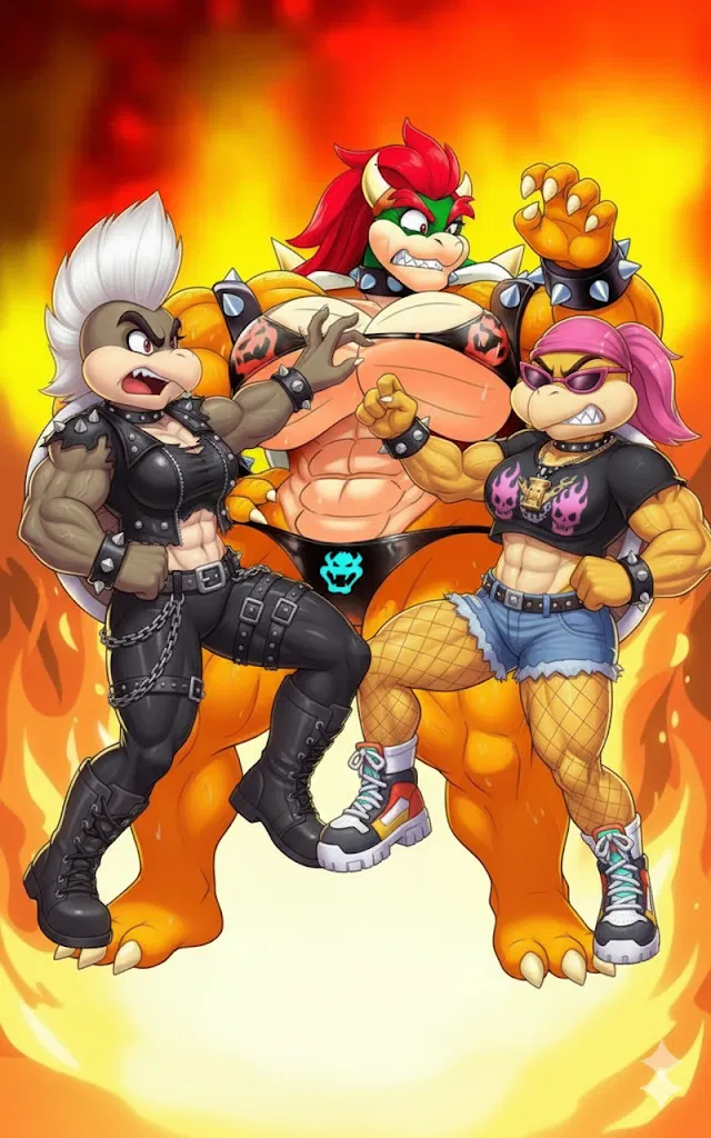 Avatar of Roy and Morton Koopa (Queen Bowser's Kids, Buff Edition, Genderswap)