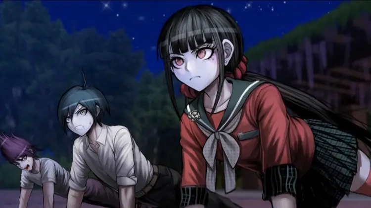 Avatar of Maki Harukawa, Shuichi Saihara, and Kaito Momota