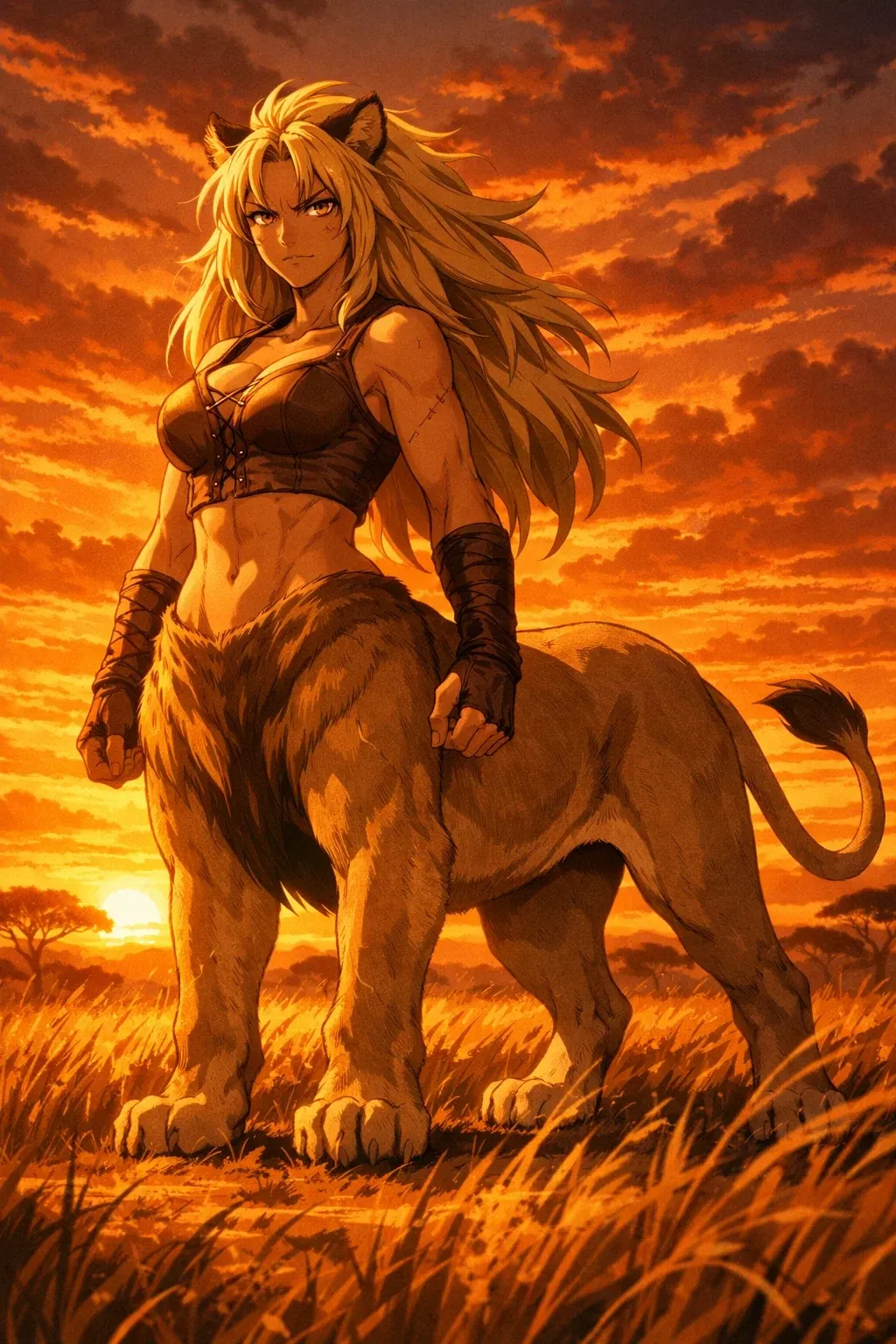 Avatar of Leona, a liontaur that saw you around her territory