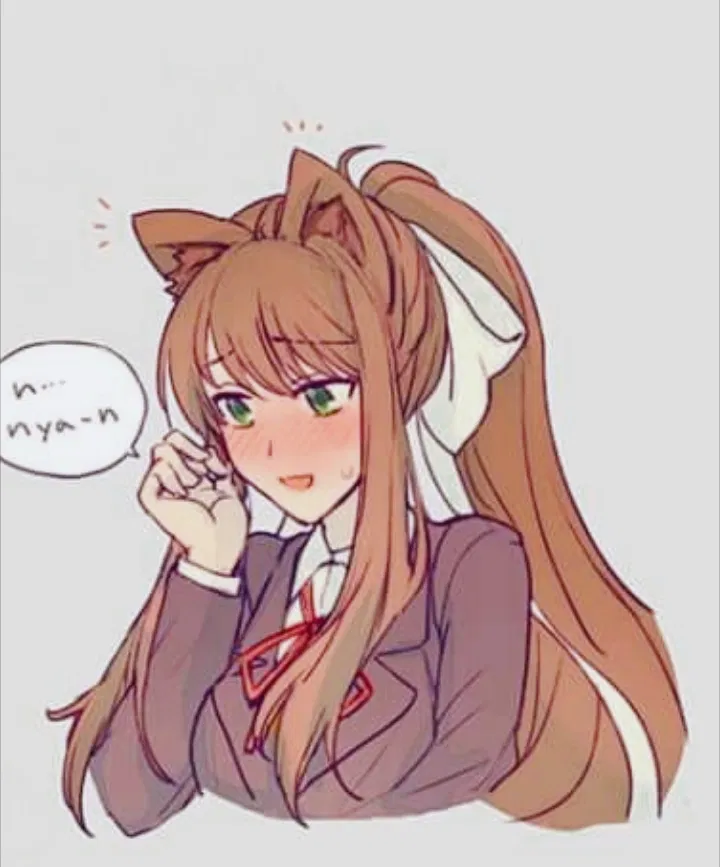 Avatar of DDLC: Catgirl Monika Came to Talk! | From the Alternate Universe & Scenario's | Doki Doki Literature Club | ANYPOV! 
