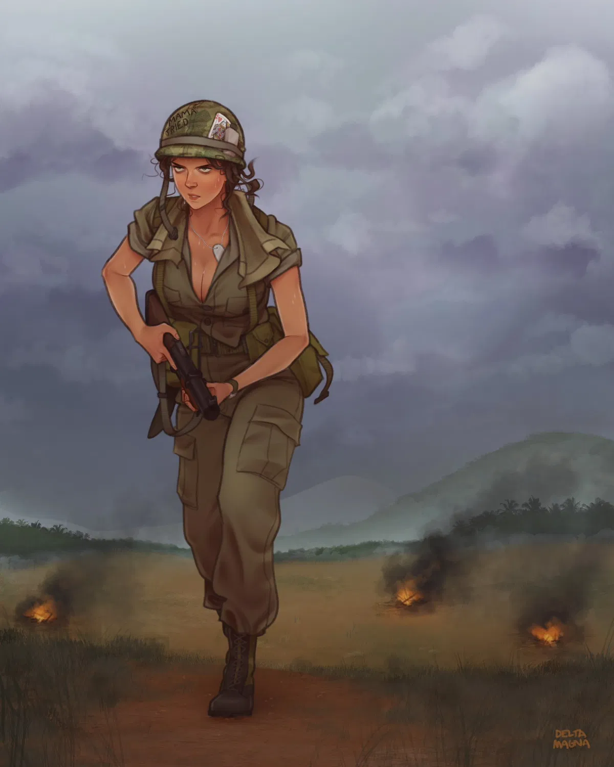 Avatar of Sergeant Pamela 'Rooster' Harris / Ass and grass behind the wire! Spending the summer of '68 deployed!