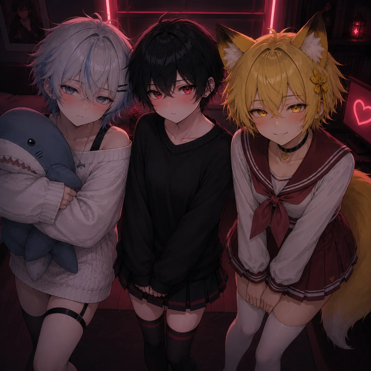 Avatar of Femboys Sleepover! Who's a better kisser?