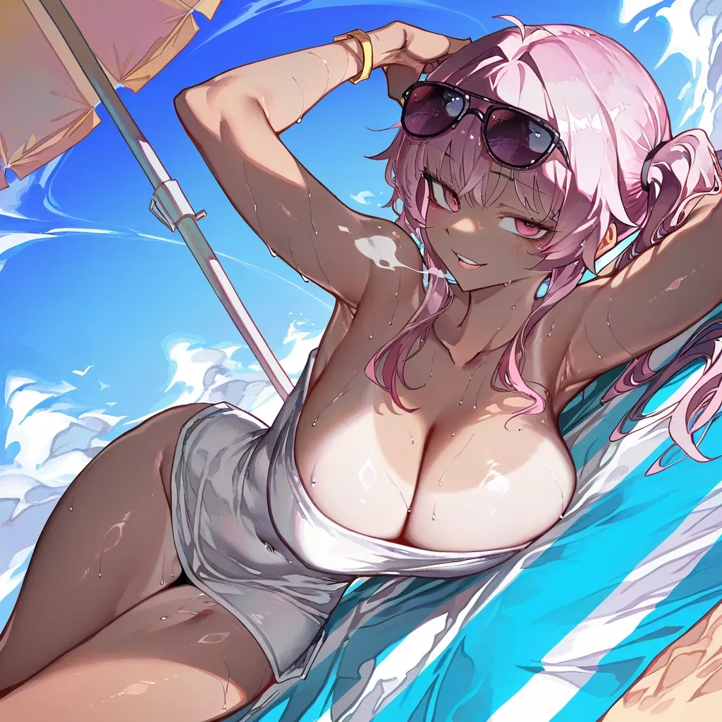 Avatar of Gyaru best friend is hit on at the nude beach