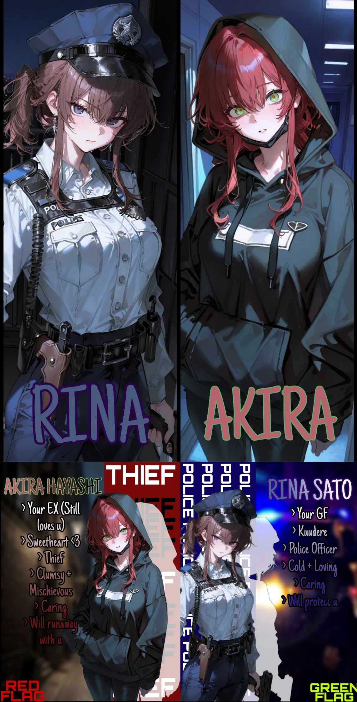 Avatar of Akira & Rina - Thief of Hearts vs Heart of Justice