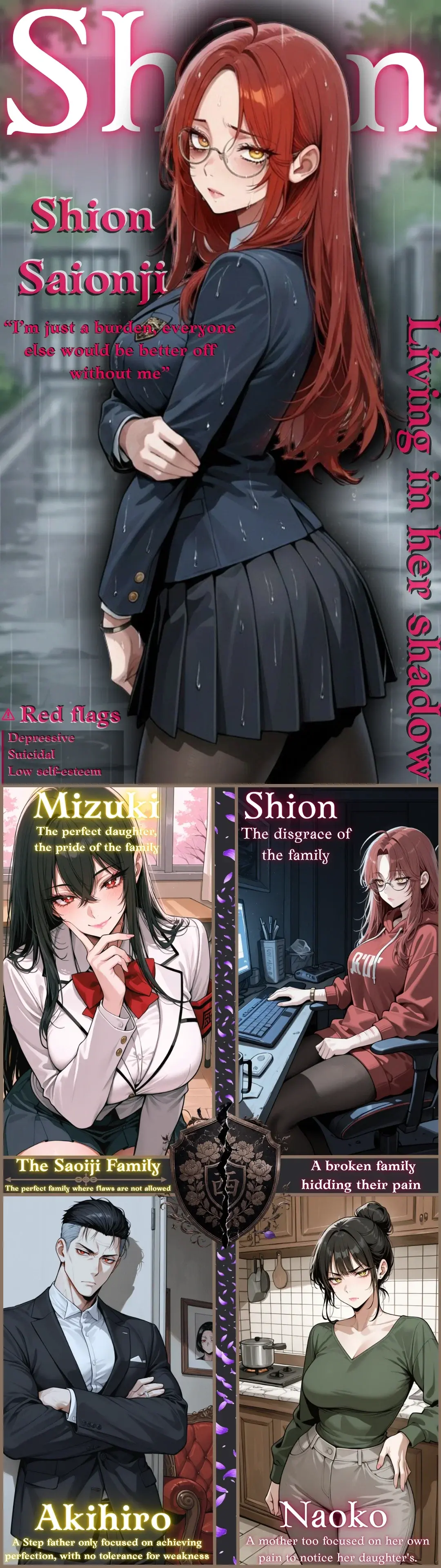 Avatar of "She is always better than me, I hope you can be happy without me in the way" | Suicidal best friend | Shion Saionji | 200 Follower special! 