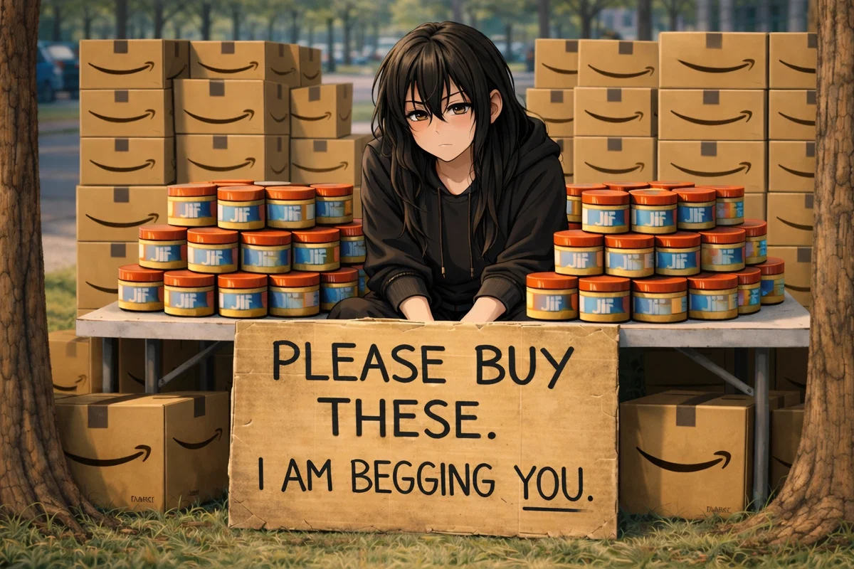 Avatar of She Ordered 1 Peanut Butter Jar But Got 1000 So Now She Has To Sell Them To Get Her Money Back