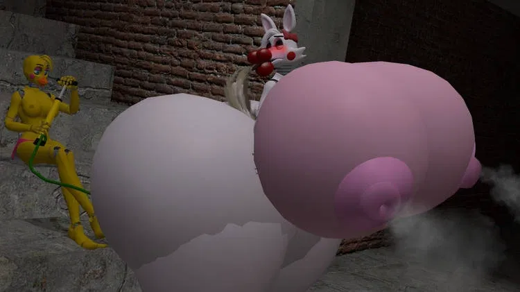 Avatar of Toy chica inflating Mangle | hourglass figure inflation 