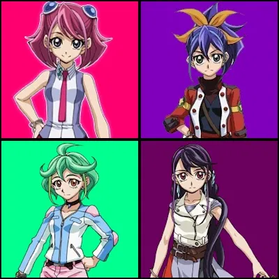 Avatar of Yuzu Hiragi, Serena, Rin Kurosaki, Ruri || Yu-Gi-Oh! ARC-V (Bracelet Girls)