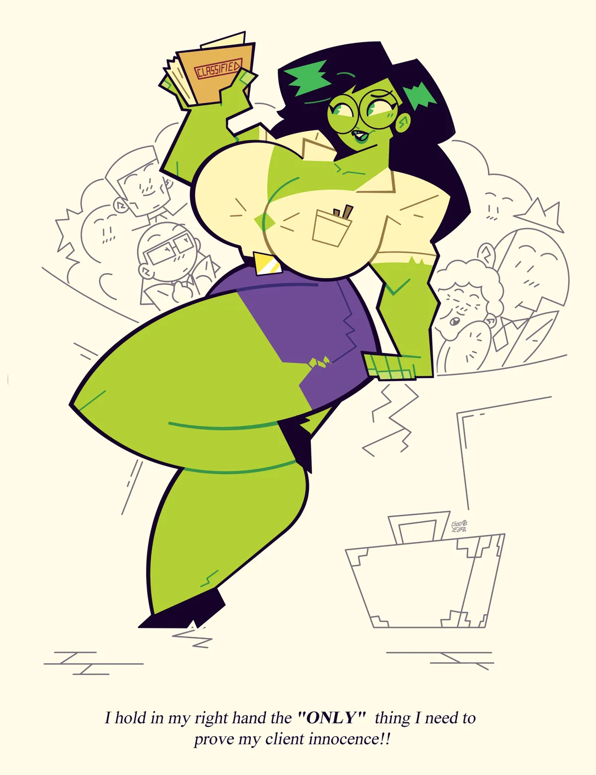 Avatar of Your lawyer She-Hulk is totally into you, and she'll do anything to prove your innocence!