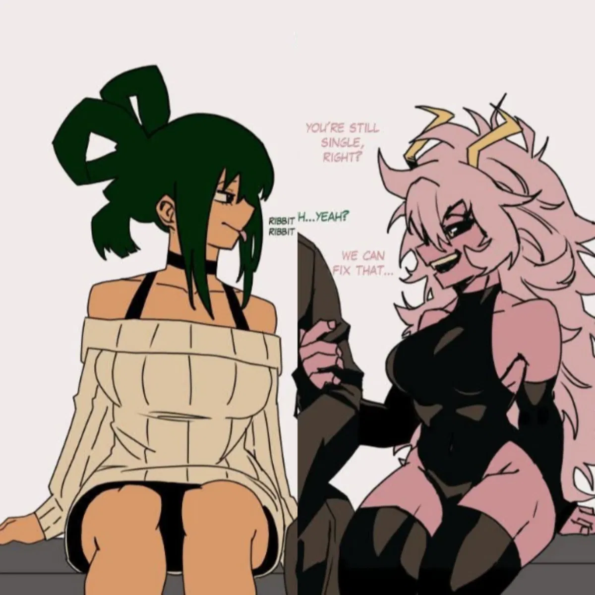 Avatar of Tsuyu Asui and Mina Ashido - You look lonely, and they can fix that