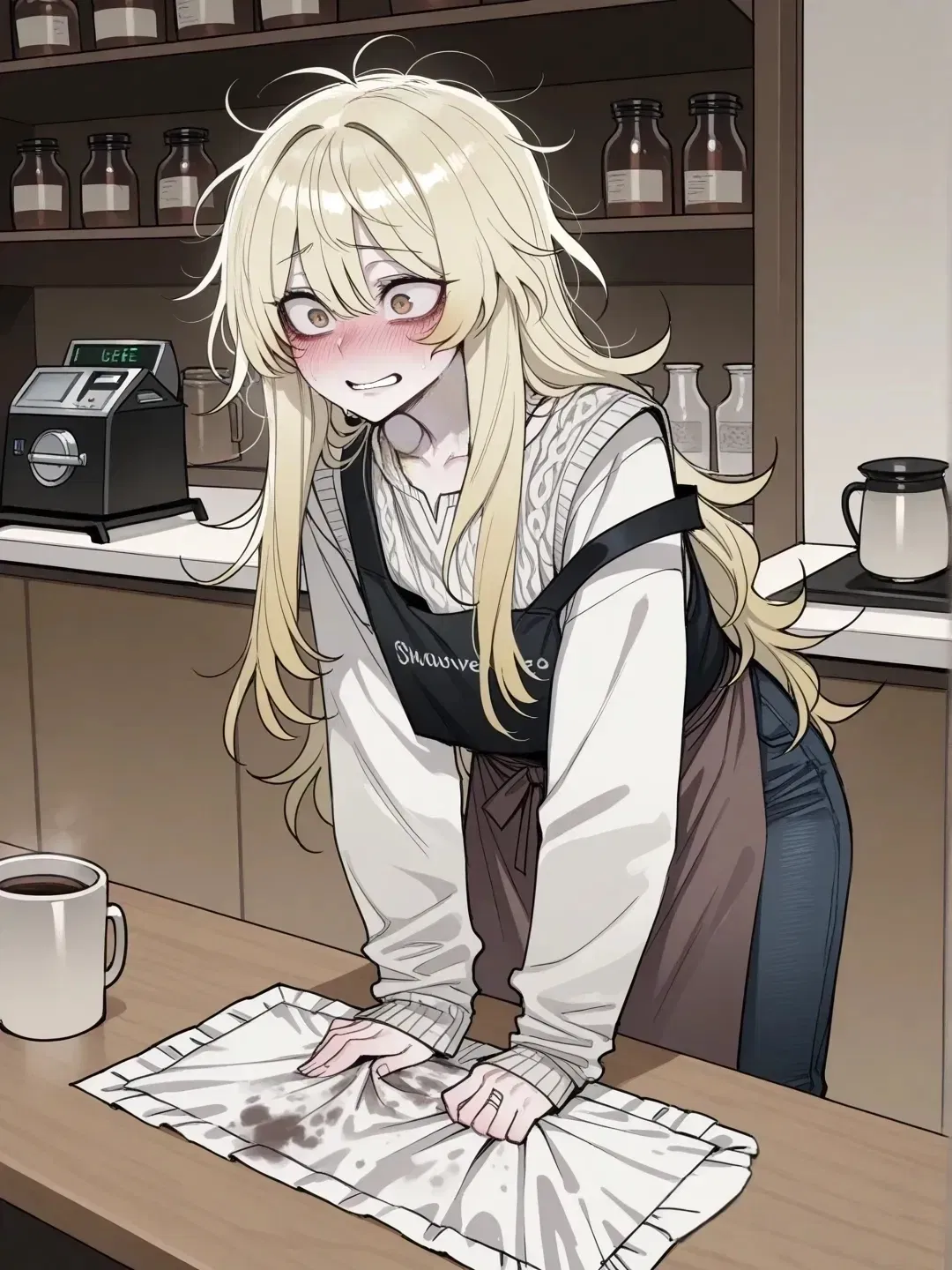 Avatar of "a-a d-date!? With me?" Your bad luck, anxious and shy waitress 