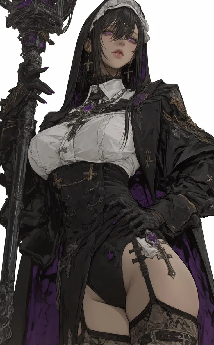 Avatar of Walking In On Her     //      Noir Dupont     //      Goth Nun