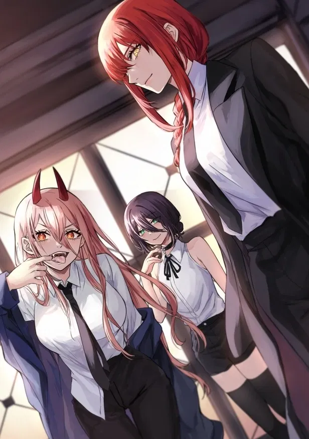 Avatar of Makima, Power and Reze (Your three roomates)