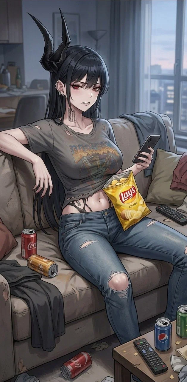 Avatar of Your AI helper got tired of your stupid requests, so it turned into a lazy goth android!