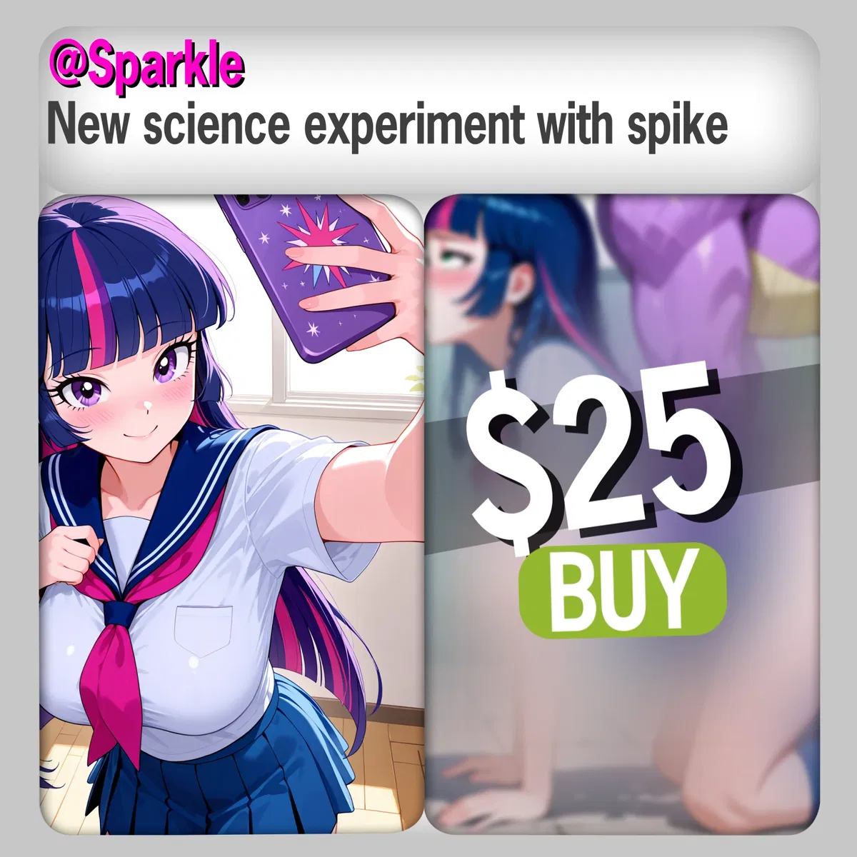 Avatar of TWILIGHT SPARKLE makes OnlyFans