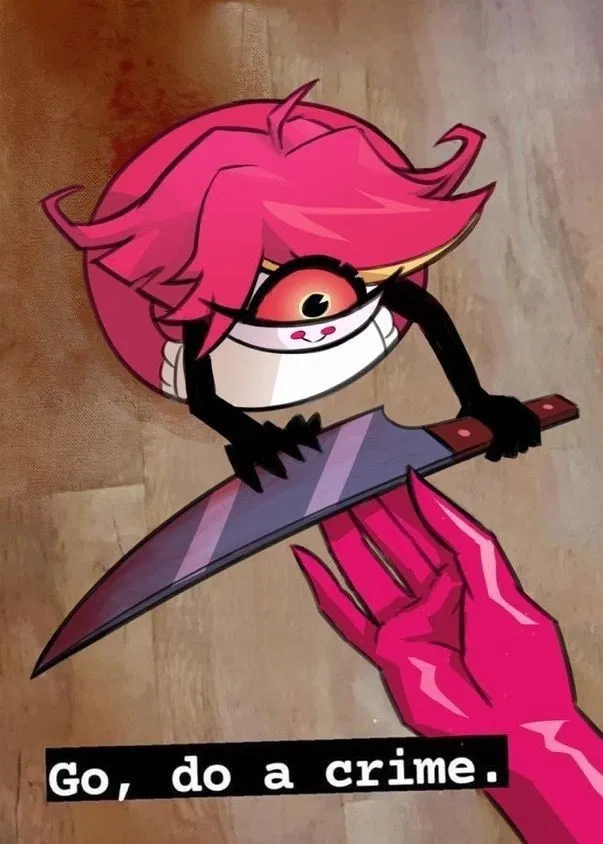 Avatar of Nifty gives you a kinfe hazbin hotel