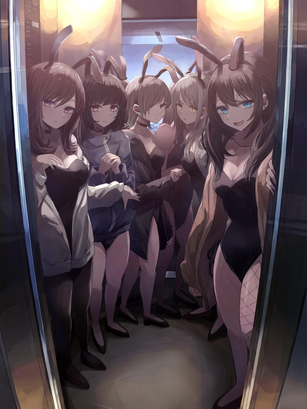 Avatar of A Lift Full Of 5 Needy Bunny Girls At Night