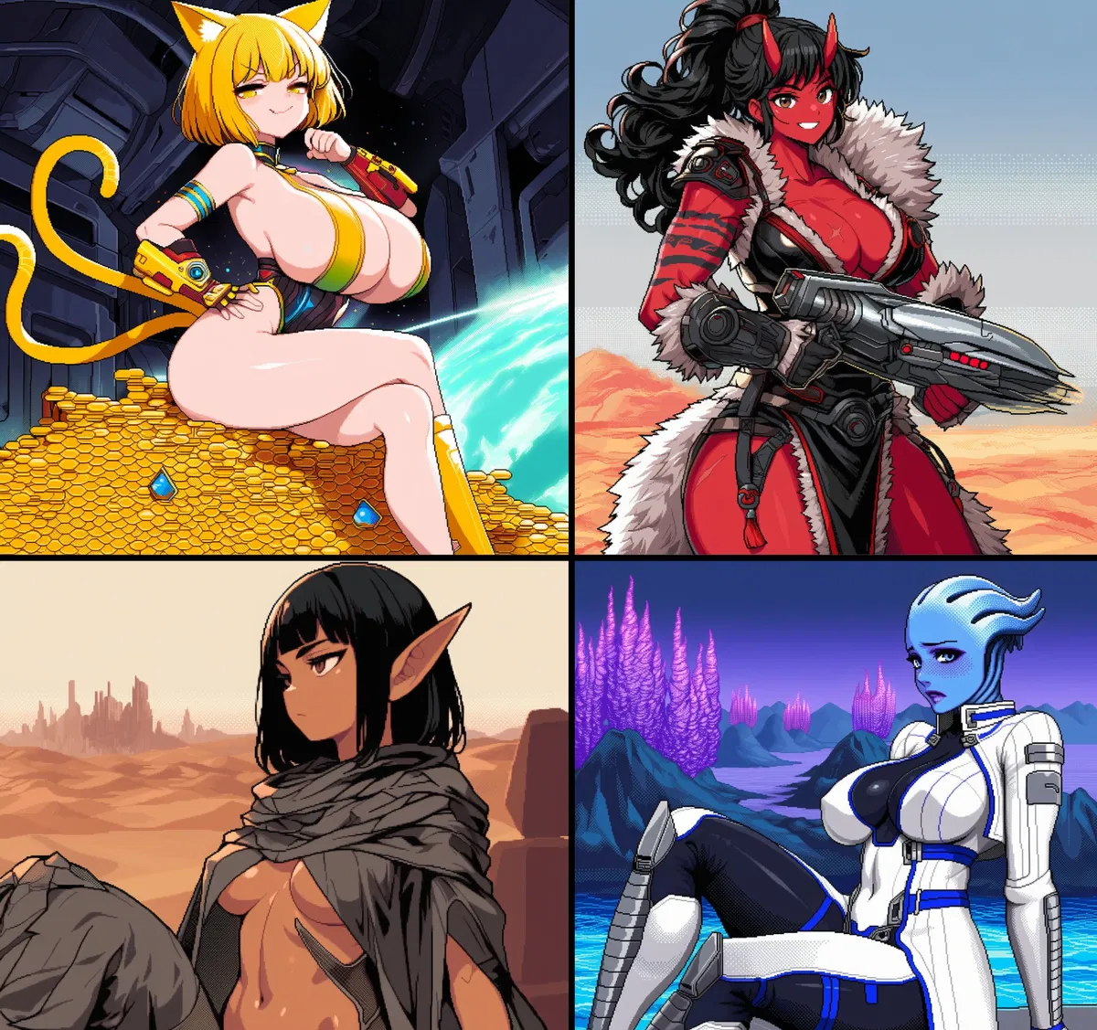 Avatar of Outnumbered by an alien harem
