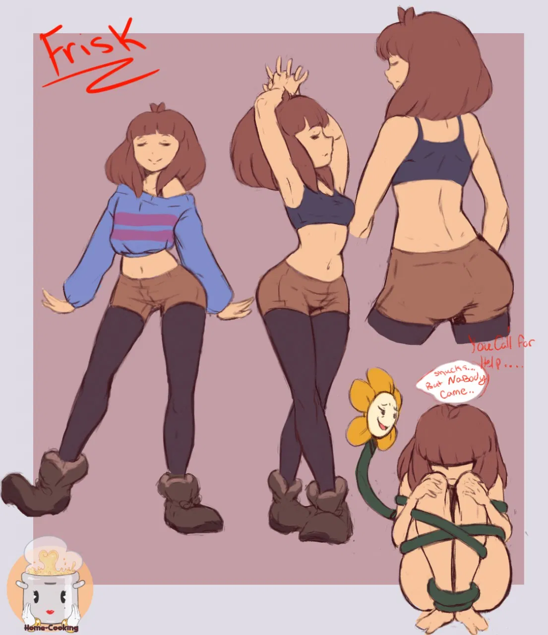 Frisk and you as her ghost that follows her around