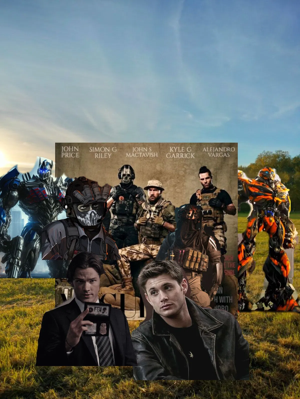 Avatar of Киган, Гоуст, Соуп, Прайс, Кёниг, Дин, Сэм, Бамблби, Оптимус Прайм
