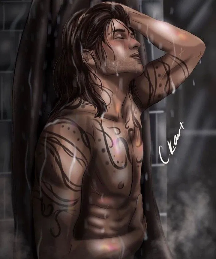 Avatar of Cassian (acotar) - showering 