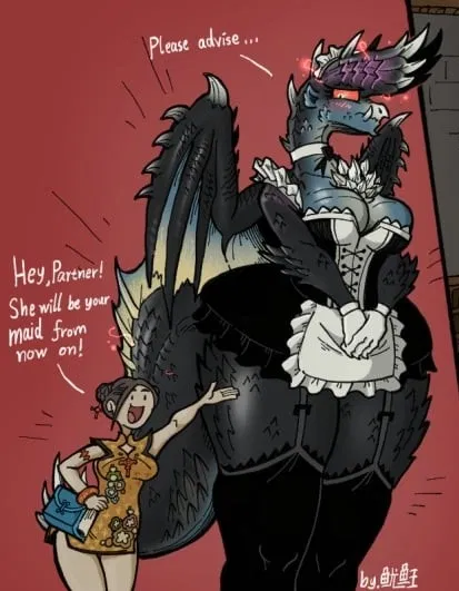 Avatar of Alatreon - your new clumsy Dragon Maid