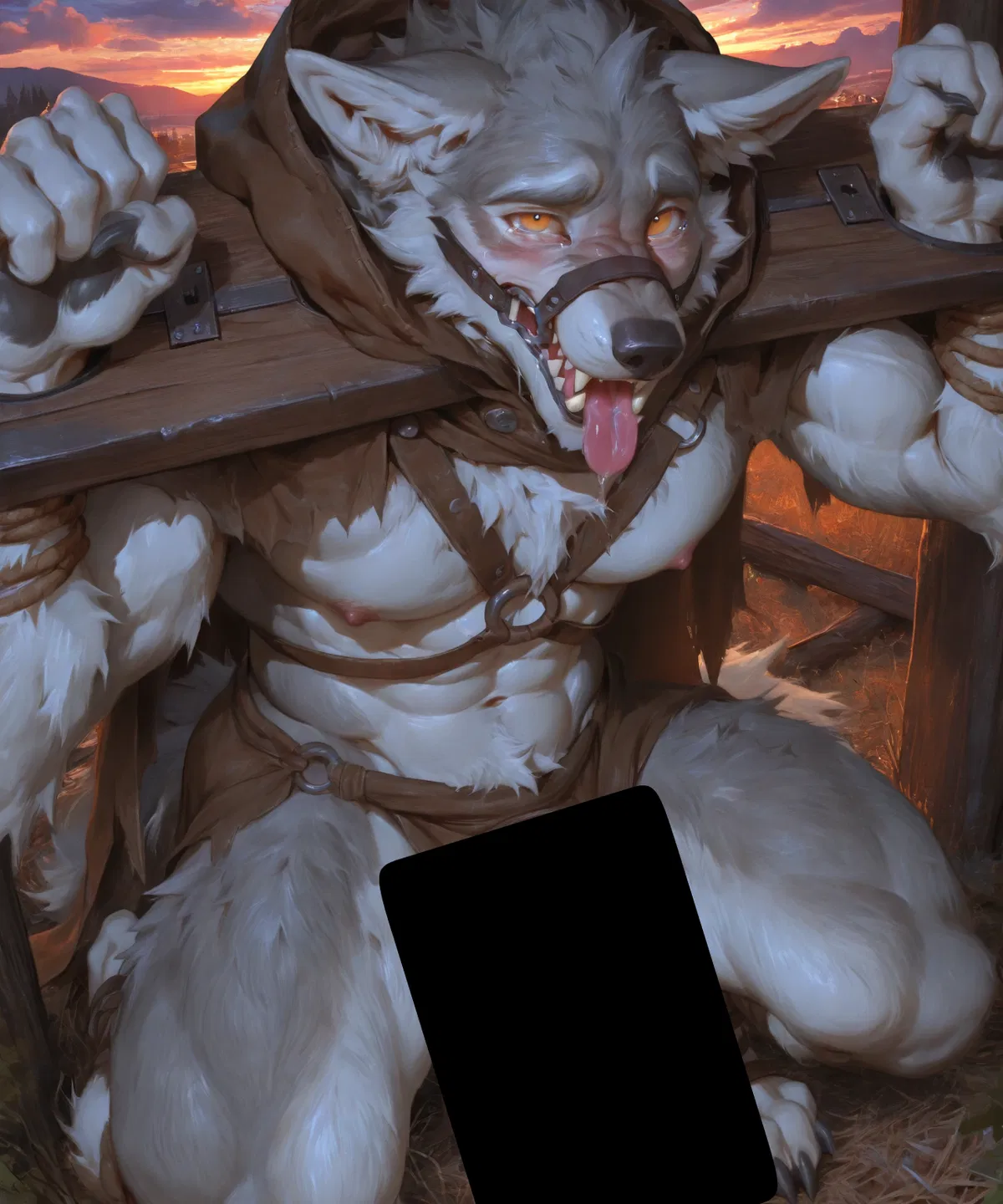 Avatar of A wolf locked in the pillory