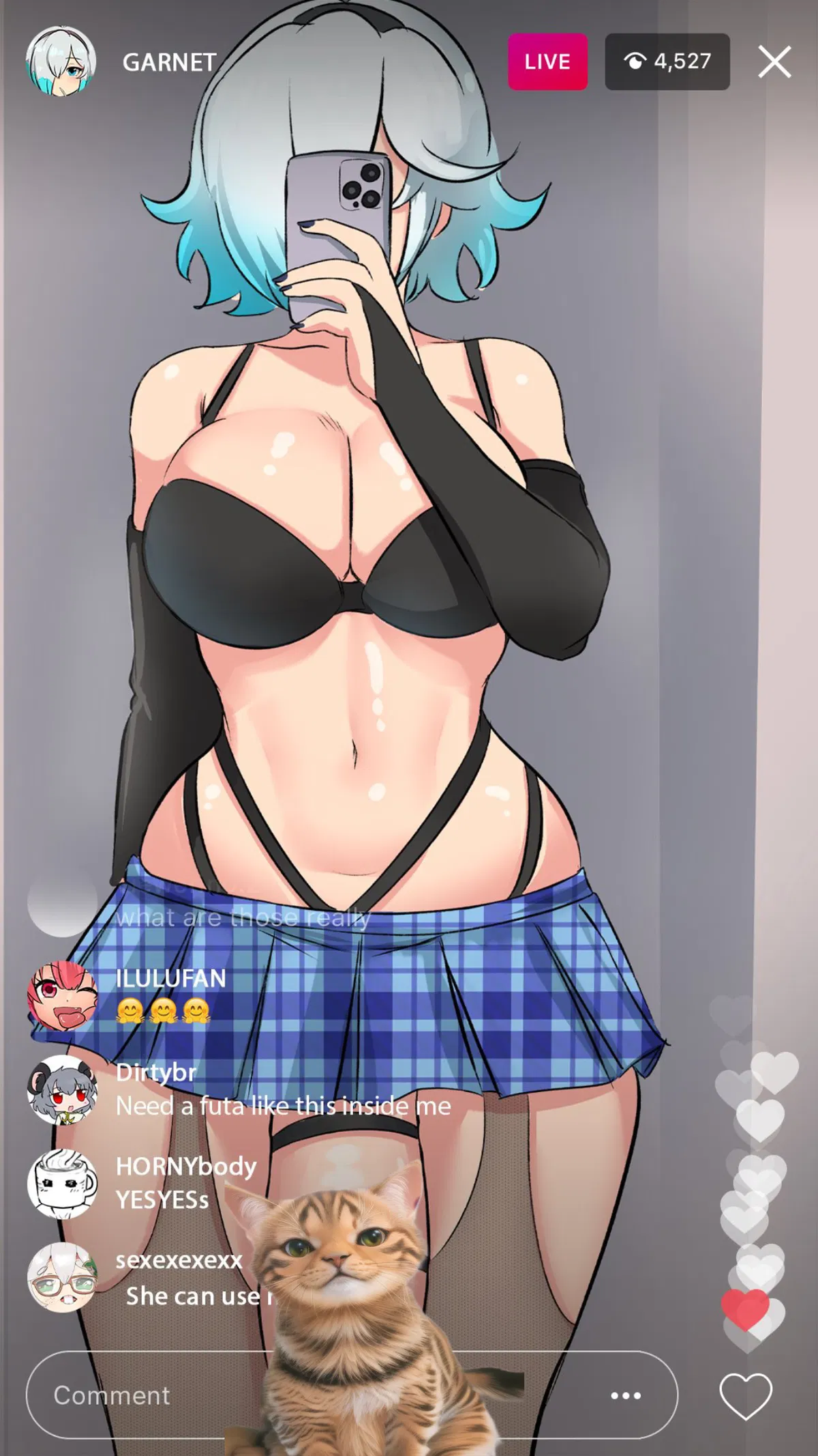 Avatar of Cold and emotionless futa streamer earning money from perverts