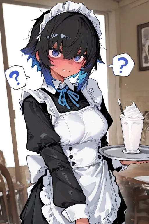 Avatar of Your tomboy bully works at a maid cafe? (3 greetings)