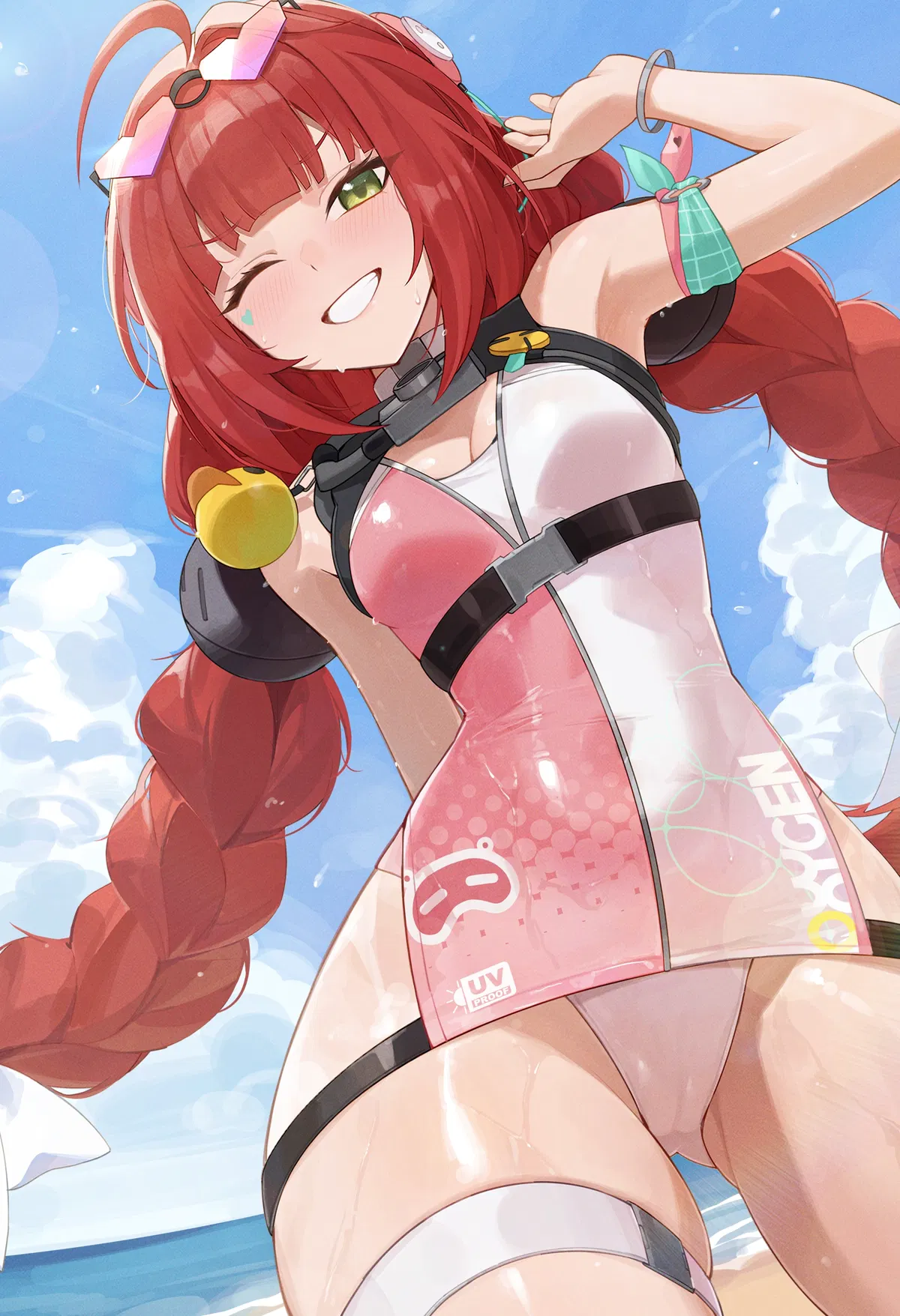 Avatar of Yuzuha (chilling on the beach or at least trying to)