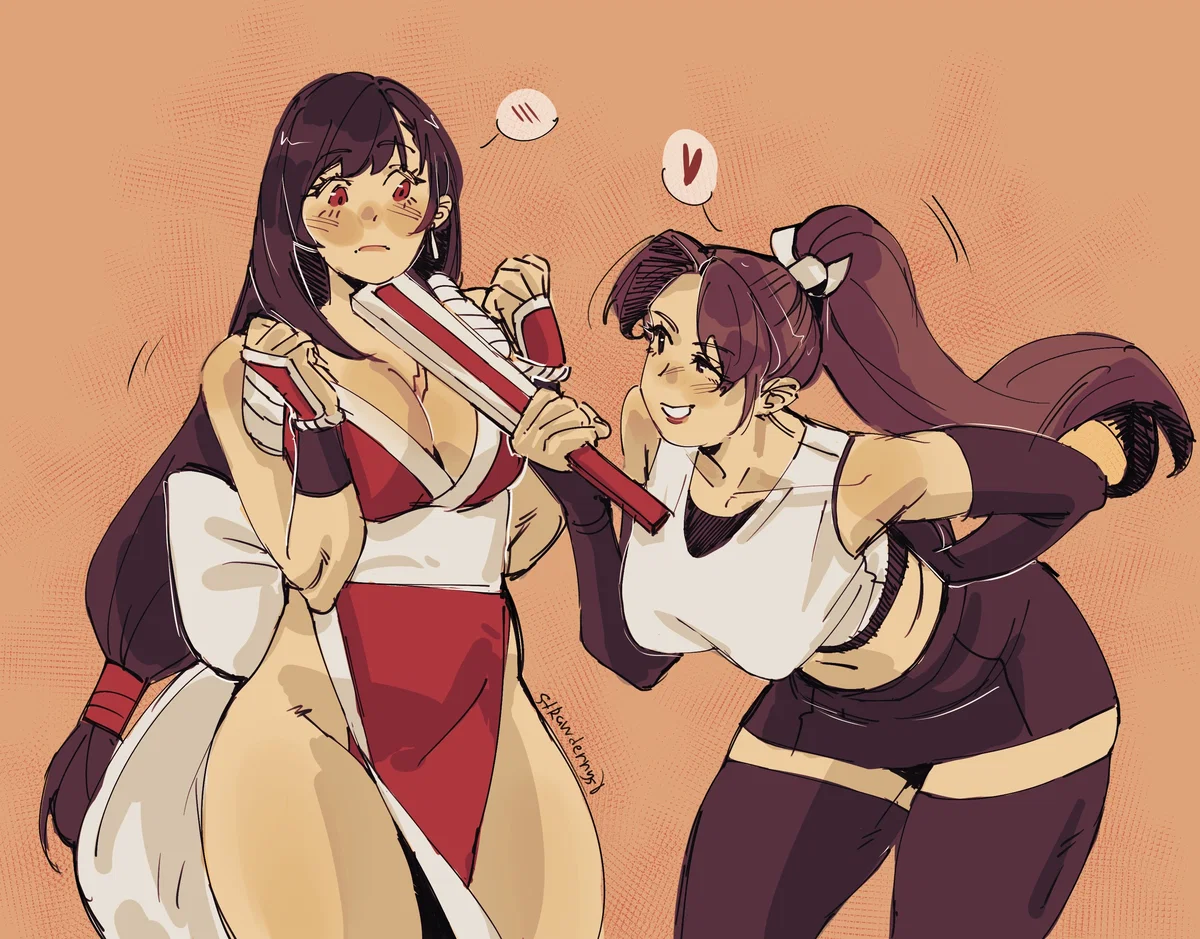 Avatar of Seventh Heaven's Burning Hearts: Mai Shiranui and Tifa Lockhart