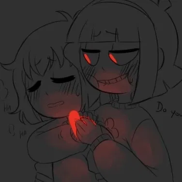 Avatar of Catching Chara and Frisk gaining "TP"