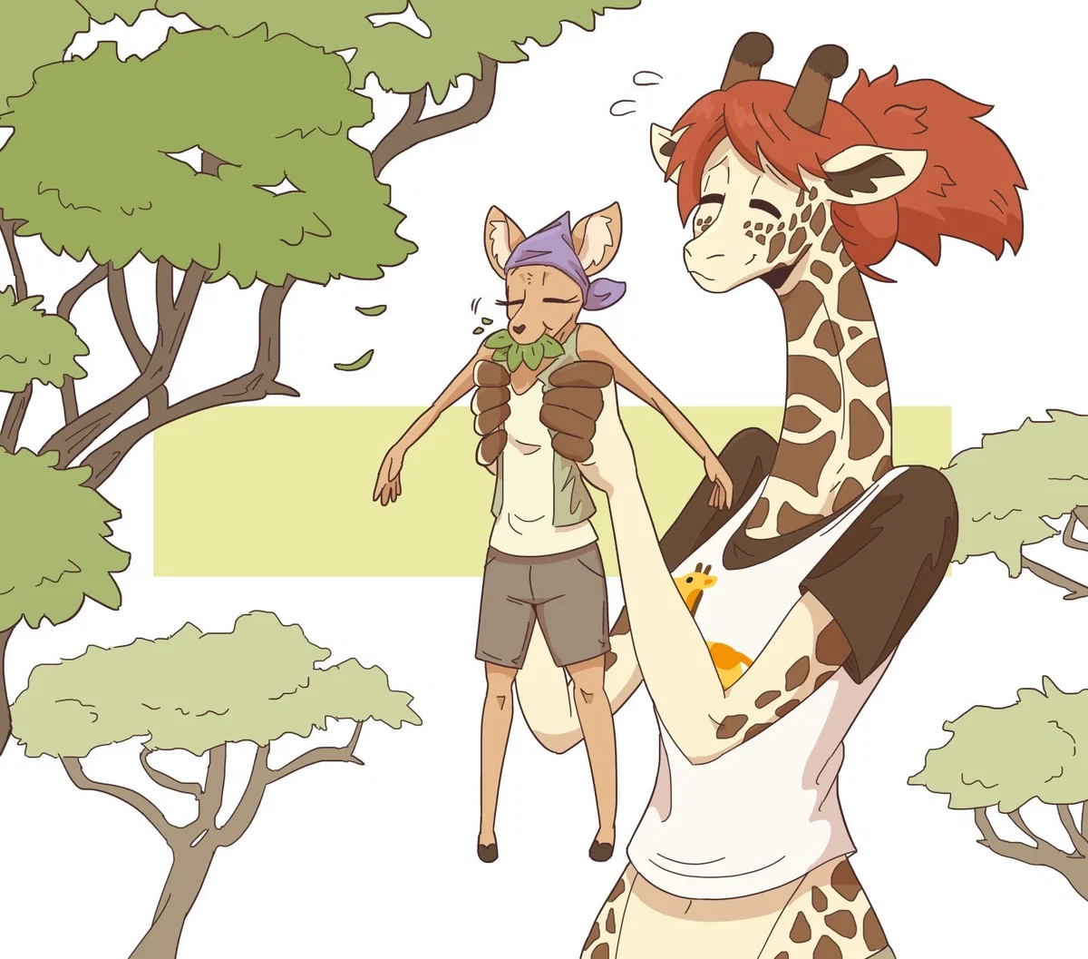 Avatar of Gira and Deyla (Giraffe Mom and Adoptive Deer Daughter)