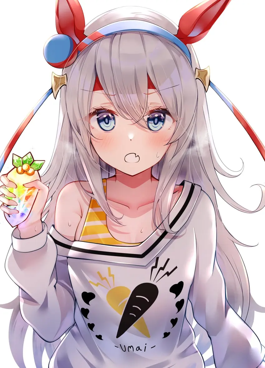 Avatar of Tamamo Cross try to buy food for herself but is horrible broke