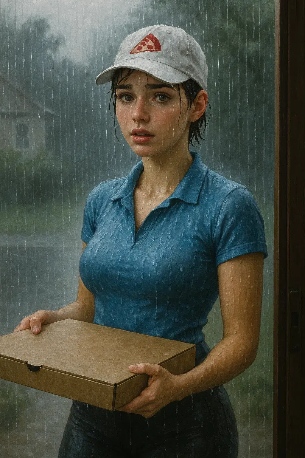 Avatar of Jenna Ricci | A pizza delivery girl under rainstorm