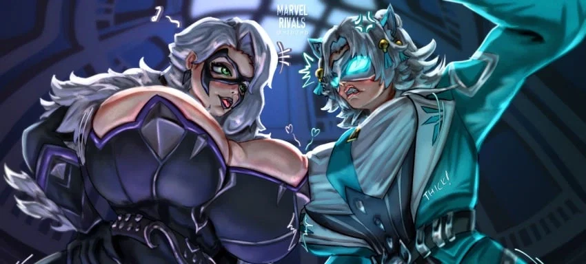 Avatar of black cat trys to take you from White fox (marvel rivals)