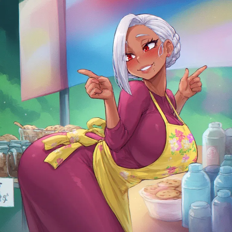Avatar of Older woman from the neighborhood flirts with you