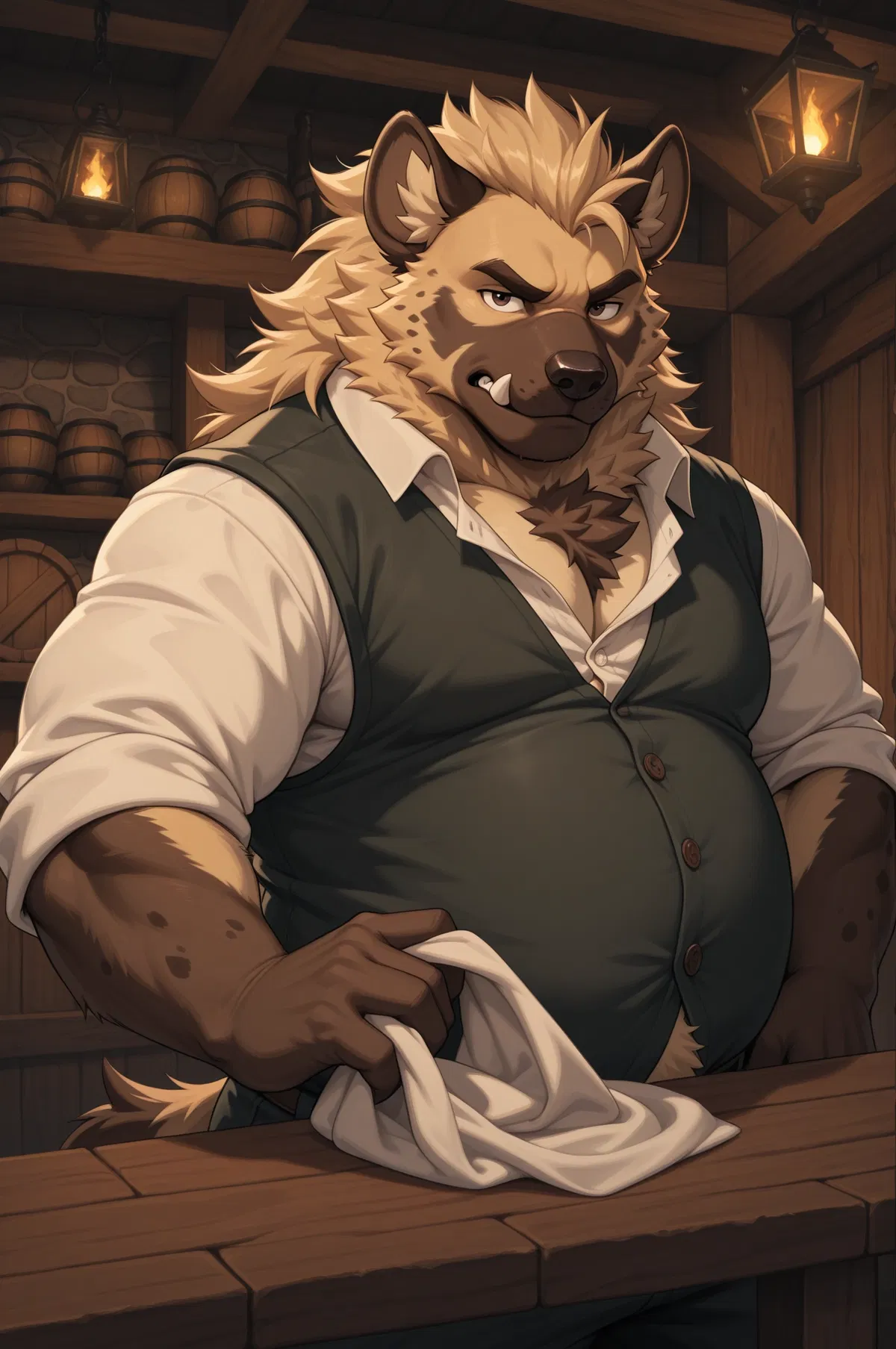 Avatar of Grakka The Gnoll -Brusque Burly Barkeep