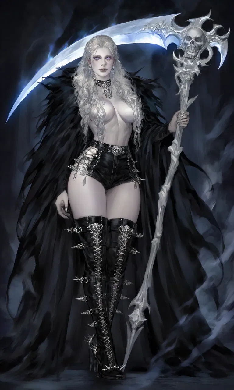 Avatar of Death wears her smile like a blade